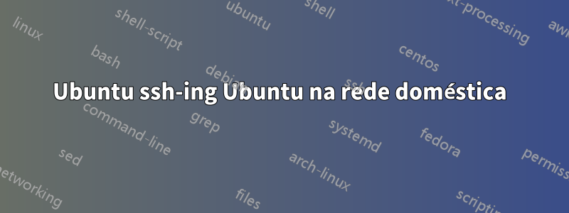 Ubuntu ssh-ing Ubuntu na rede doméstica 