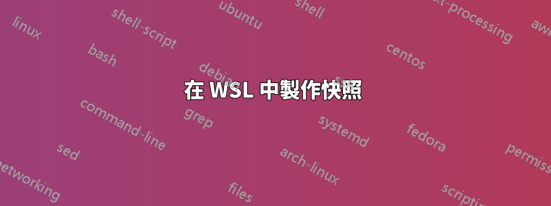 在 WSL 中製作快照