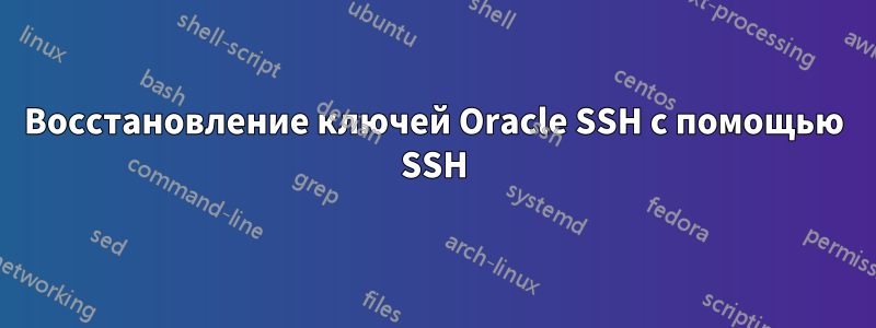 Восстановление ключей Oracle SSH с помощью SSH