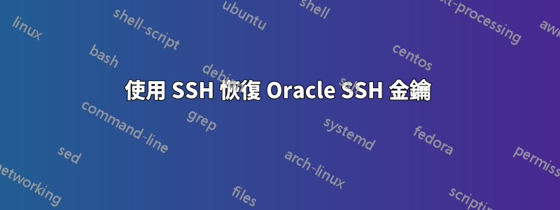 使用 SSH 恢復 Oracle SSH 金鑰