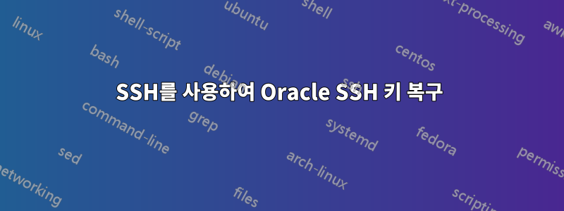 SSH를 사용하여 Oracle SSH 키 복구