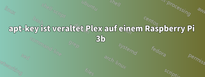 apt-key ist veraltet Plex auf einem Raspberry Pi 3b 