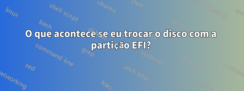 O que acontece se eu trocar o disco com a partição EFI?