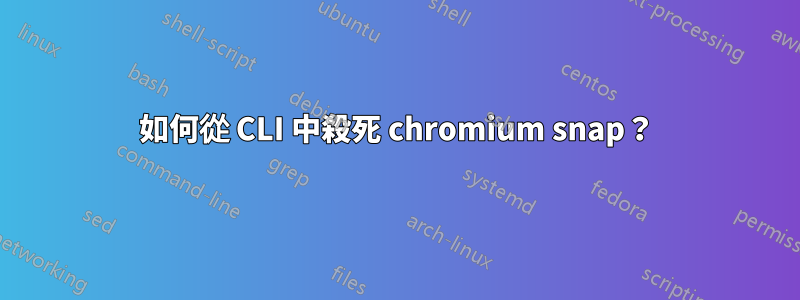 如何從 CLI 中殺死 chromium snap？