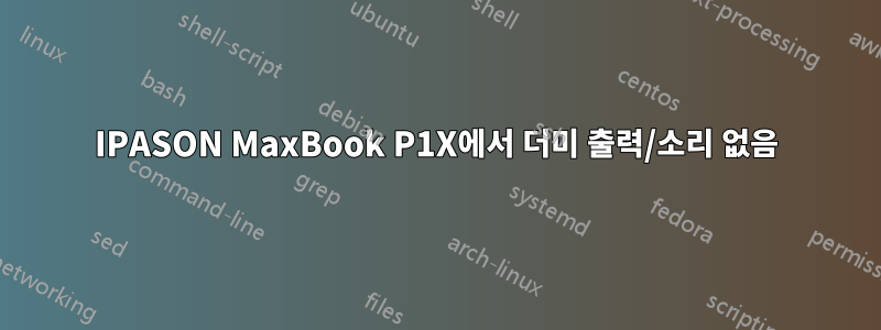 IPASON MaxBook P1X에서 더미 출력/소리 없음