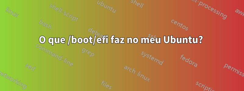 O que /boot/efi faz no meu Ubuntu?