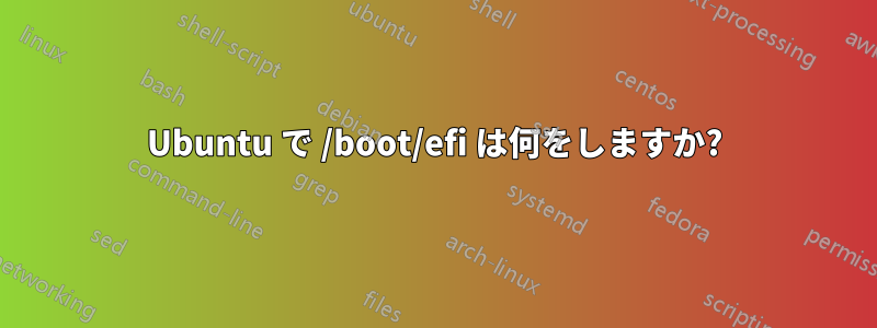 Ubuntu で /boot/efi は何をしますか?