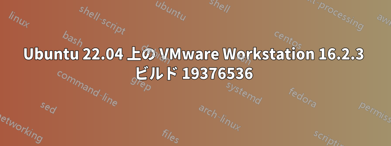 Ubuntu 22.04 上の VMware Workstation 16.2.3 ビルド 19376536