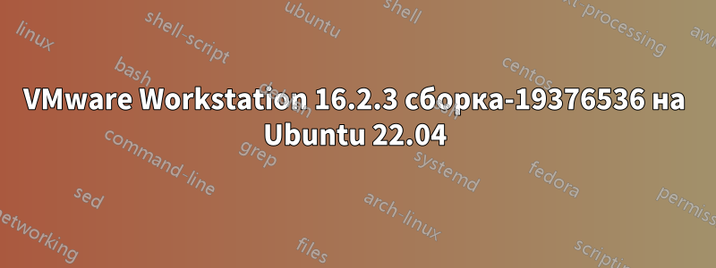 VMware Workstation 16.2.3 сборка-19376536 на Ubuntu 22.04