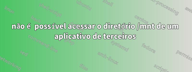 não é possível acessar o diretório /mnt de um aplicativo de terceiros