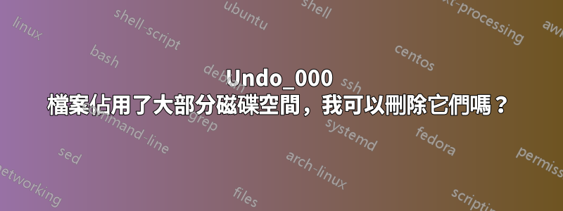 Undo_000 檔案佔用了大部分磁碟空間，我可以刪除它們嗎？