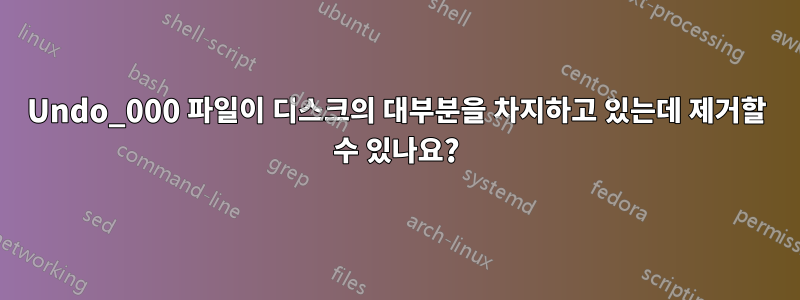 Undo_000 파일이 디스크의 대부분을 차지하고 있는데 제거할 수 있나요?