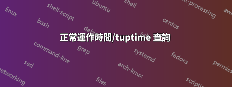 正常運作時間/tuptime 查詢