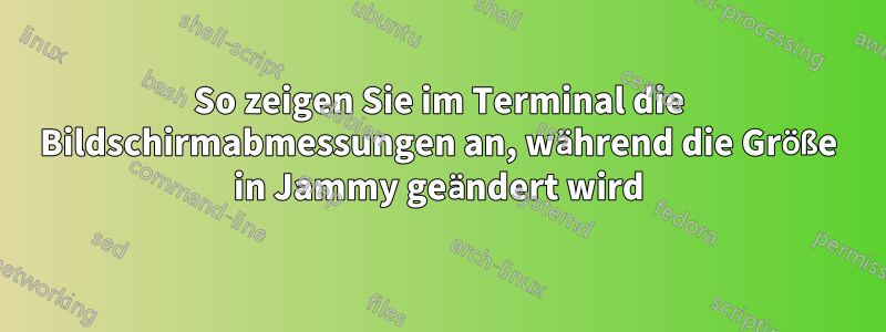 So zeigen Sie im Terminal die Bildschirmabmessungen an, während die Größe in Jammy geändert wird