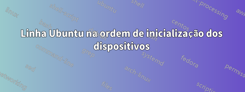 Linha Ubuntu na ordem de inicialização dos dispositivos