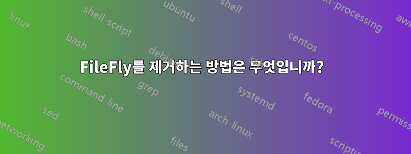 FileFly를 제거하는 방법은 무엇입니까? 