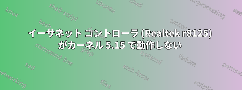 イーサネット コントローラ (Realtek r8125) がカーネル 5.15 で動作しない