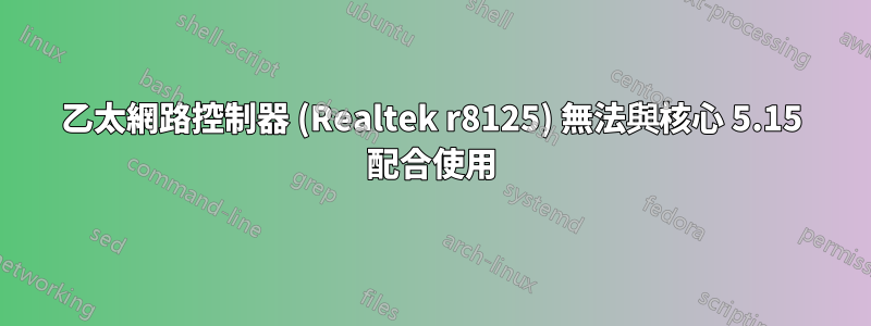 乙太網路控制器 (Realtek r8125) 無法與核心 5.15 配合使用