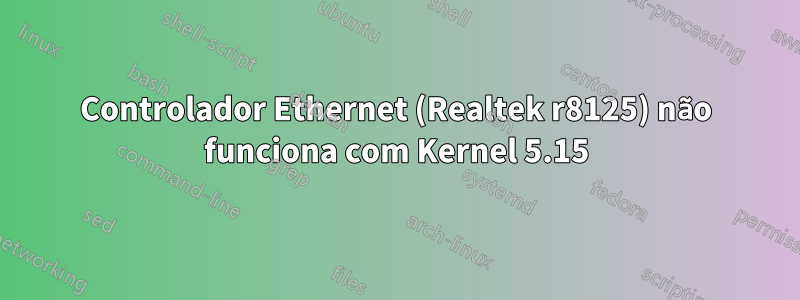 Controlador Ethernet (Realtek r8125) não funciona com Kernel 5.15