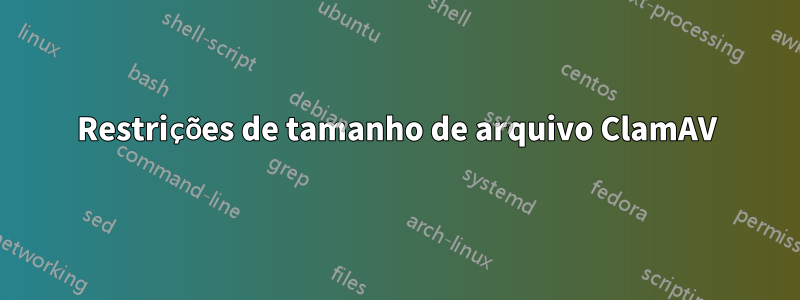 Restrições de tamanho de arquivo ClamAV