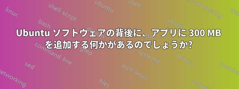 Ubuntu ソフトウェアの背後に、アプリに 300 MB を追加する何かがあるのでしょうか?