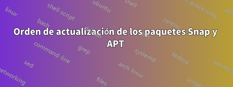 Orden de actualización de los paquetes Snap y APT