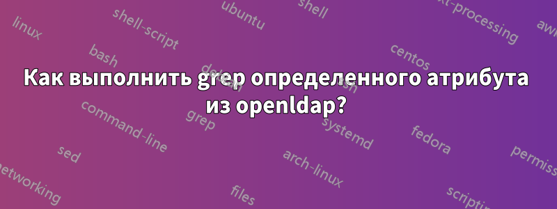 Как выполнить grep определенного атрибута из openldap?