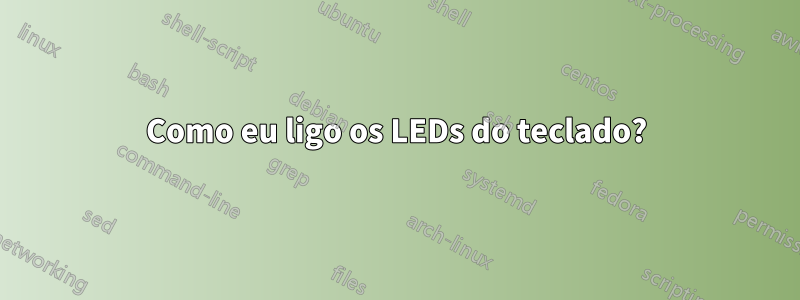 Como eu ligo os LEDs do teclado?