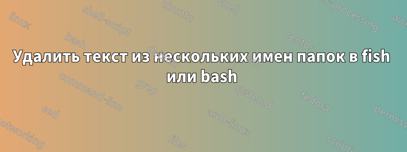 Удалить текст из нескольких имен папок в fish или bash