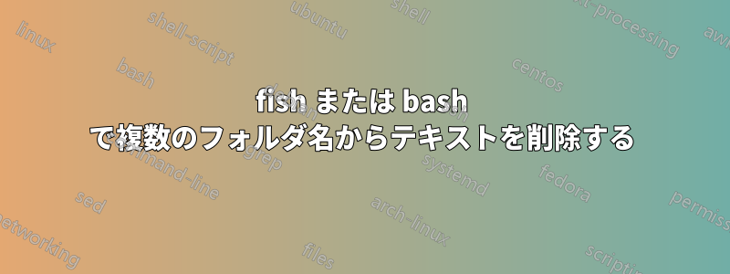 fish または bash で複数のフォルダ名からテキストを削除する