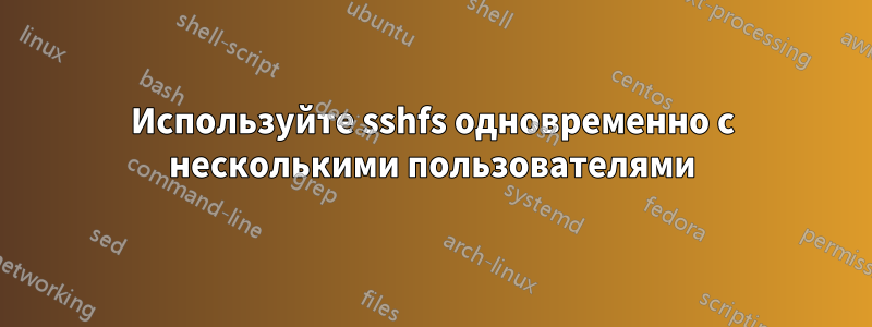 Используйте sshfs одновременно с несколькими пользователями