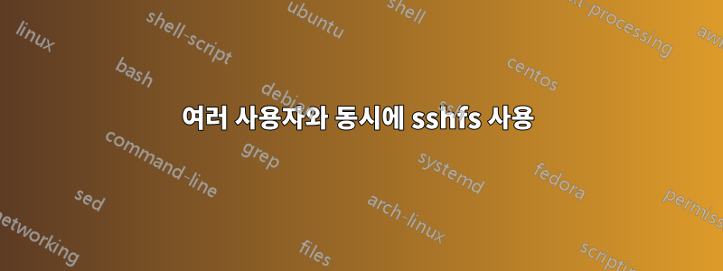 여러 사용자와 동시에 sshfs 사용