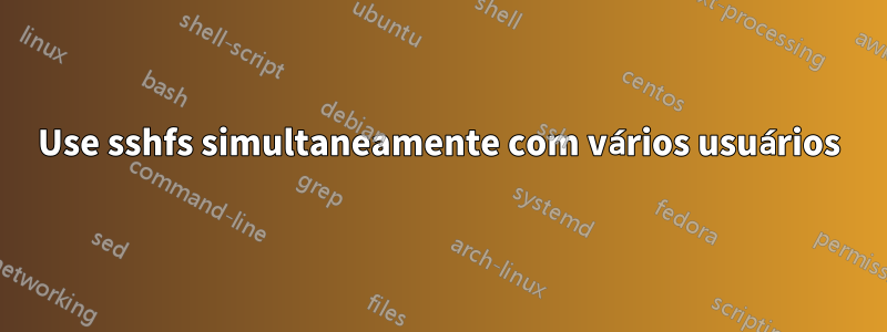 Use sshfs simultaneamente com vários usuários