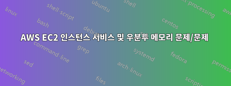 AWS EC2 인스턴스 서비스 및 우분투 메모리 문제/문제