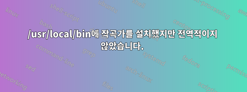 /usr/local/bin에 작곡가를 설치했지만 전역적이지 않았습니다.