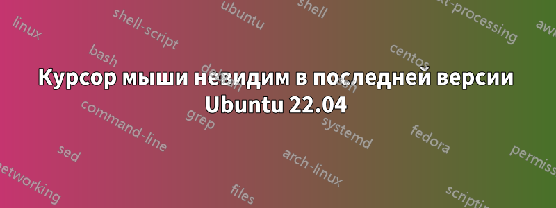 Курсор мыши невидим в последней версии Ubuntu 22.04