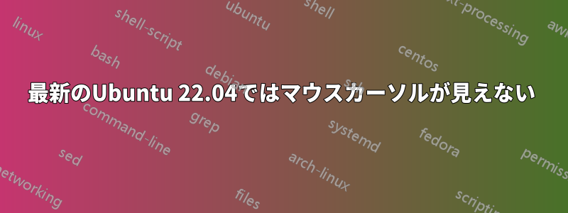 最新のUbuntu 22.04ではマウスカーソルが見えない