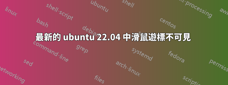 最新的 ubuntu 22.04 中滑鼠遊標不可見