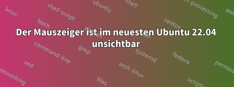 Der Mauszeiger ist im neuesten Ubuntu 22.04 unsichtbar