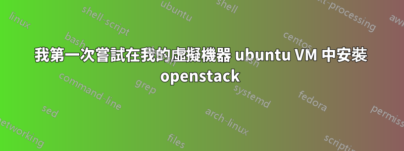 我第一次嘗試在我的虛擬機器 ubuntu VM 中安裝 openstack