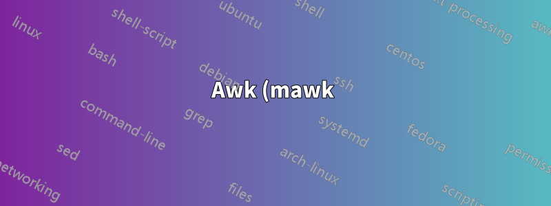 Awk (mawk) 소수점 이하 숫자를 0으로 만듭니다.