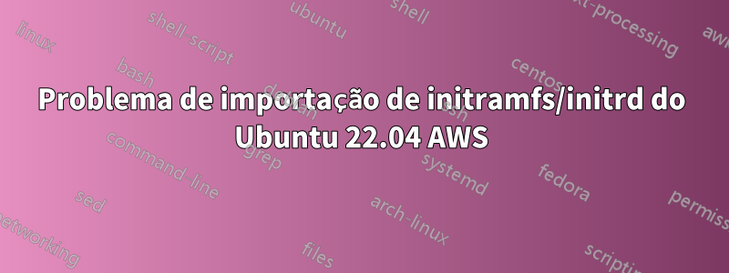 Problema de importação de initramfs/initrd do Ubuntu 22.04 AWS