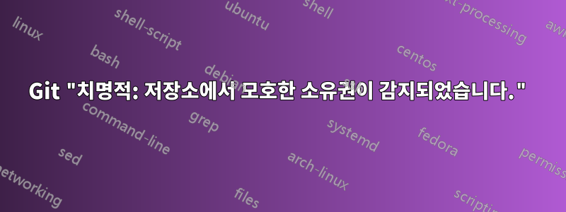 Git "치명적: 저장소에서 모호한 소유권이 감지되었습니다."