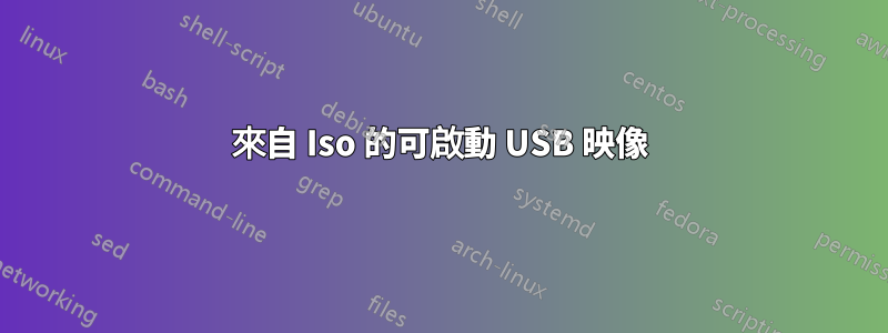 來自 Iso 的可啟動 USB 映像