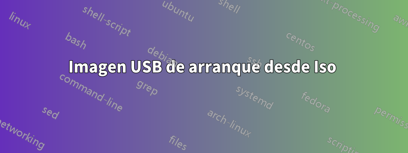 Imagen USB de arranque desde Iso