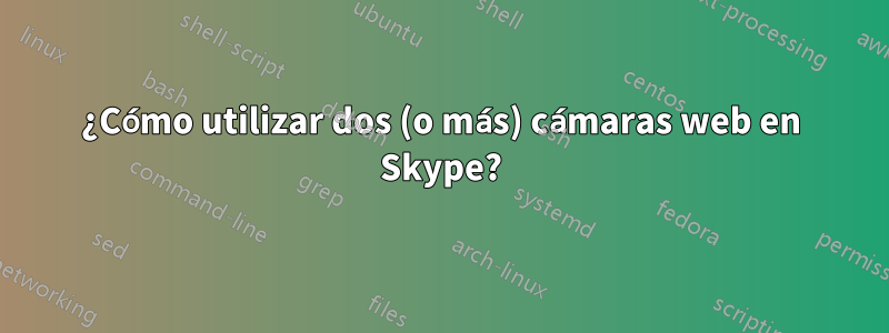 ¿Cómo utilizar dos (o más) cámaras web en Skype?