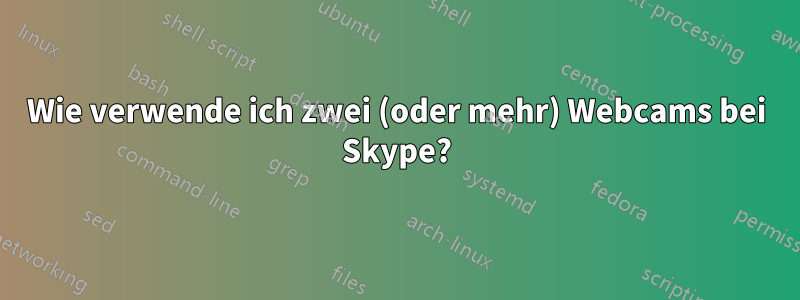 Wie verwende ich zwei (oder mehr) Webcams bei Skype?