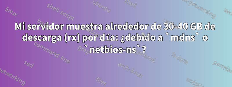 Mi servidor muestra alrededor de 30-40 GB de descarga (rx) por día: ¿debido a `mdns` o `netbios-ns`?