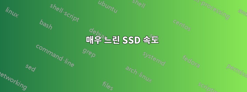 매우 느린 SSD 속도