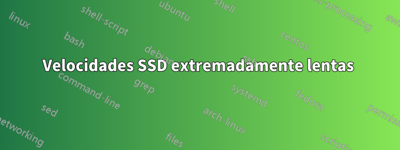 Velocidades SSD extremadamente lentas